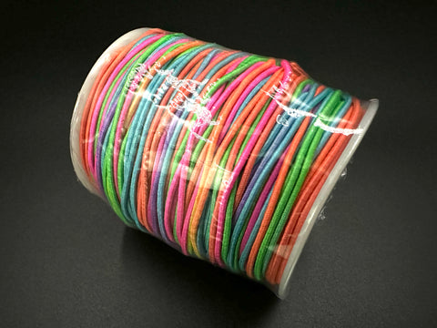 *1.5mm Colourful Elastic Cord Iridescence Elastic Cord Rainbow Elastic Cord Top Quality Elastic Cord (70 yards/roll)