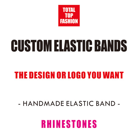 *1.8'' (4.5cm) Handmade Rhinestones Elastic Band Customization Service (20 or 30yards/roll)