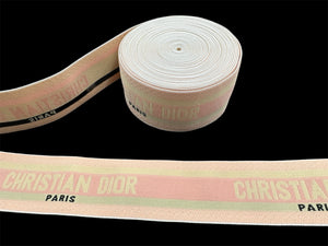 2.4inches (6cm) Fashion Jacquard Pink Elastic Band Designer Elastic Band DIOR Elastic Band