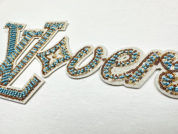 11'' x 4.9'' (28cm x 12.4cm) Fashion Sequins Beaded Patch Top Quality Handcrafted Patch Beading Patch Sequins Patch Handmade Patch High-end Patch