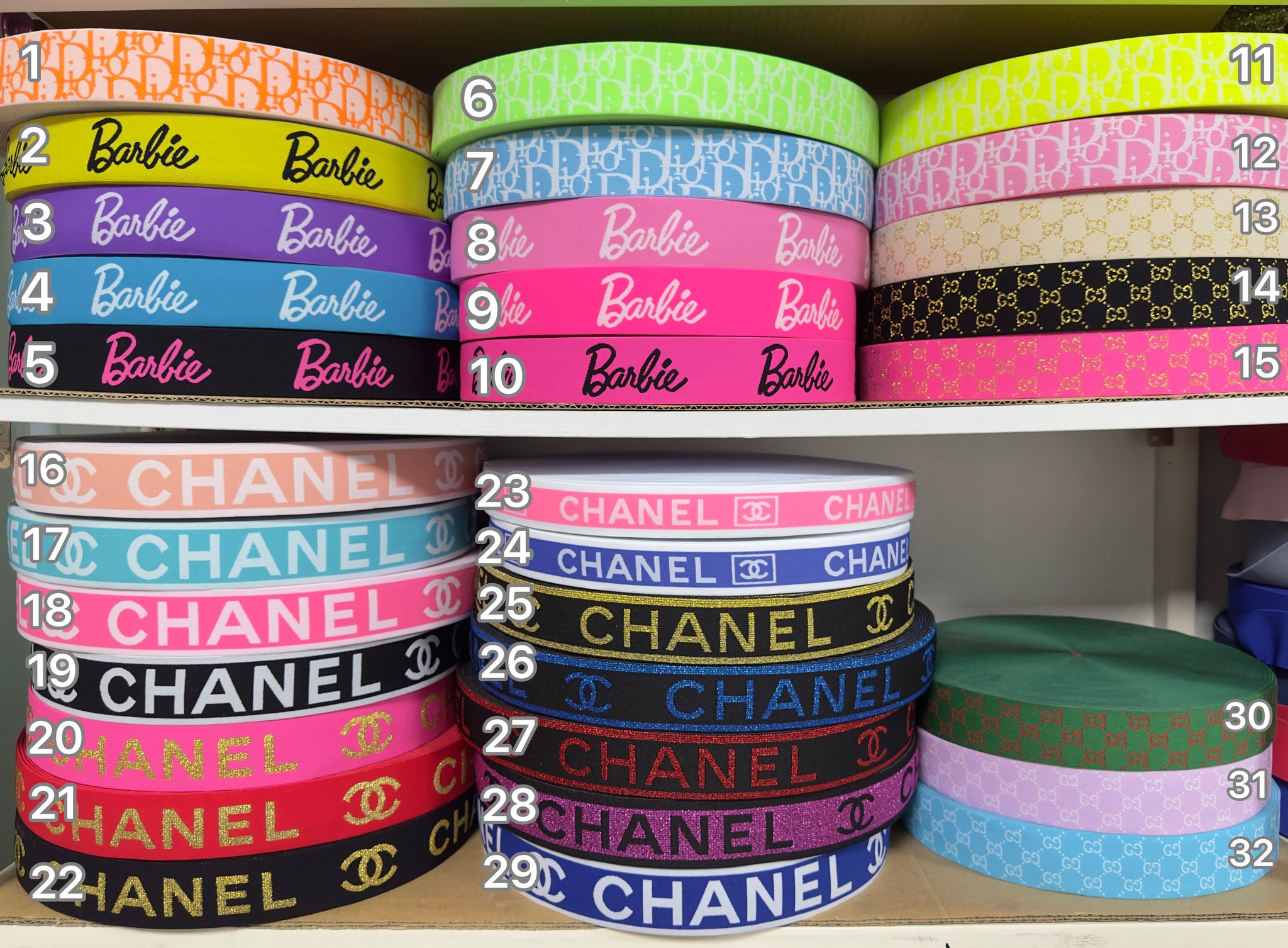 Fashion Designer Elastic Bands – Limited Stock, Special Clearance Price(10yd/50yd/100yd lengths)