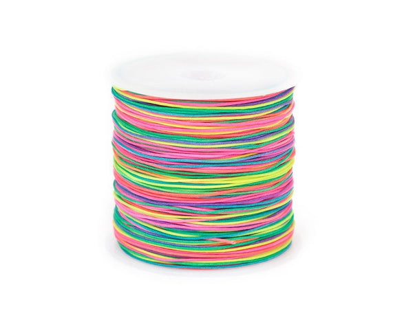 *1.5mm Colourful Elastic Cord Iridescence Elastic Cord Rainbow Elastic Cord Top Quality Elastic Cord (70 yards/roll)