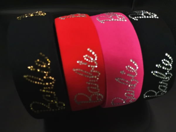 1.8inch (4.5cm) Top Quality Fashion High-end Handmade Rhinestones Elastic Band Designer Elastic Band Barbie Elastic Band