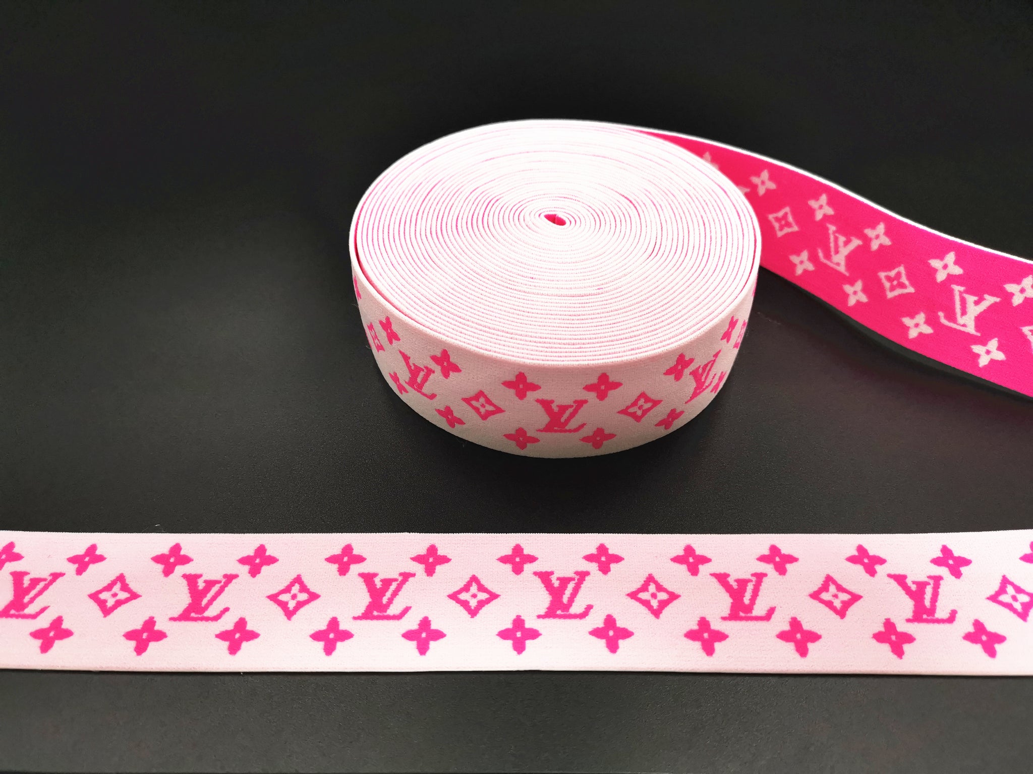 1.6inch (4cm) Fashion Jacquard Elastic Band Designer Elastic Band LV Elastic Band