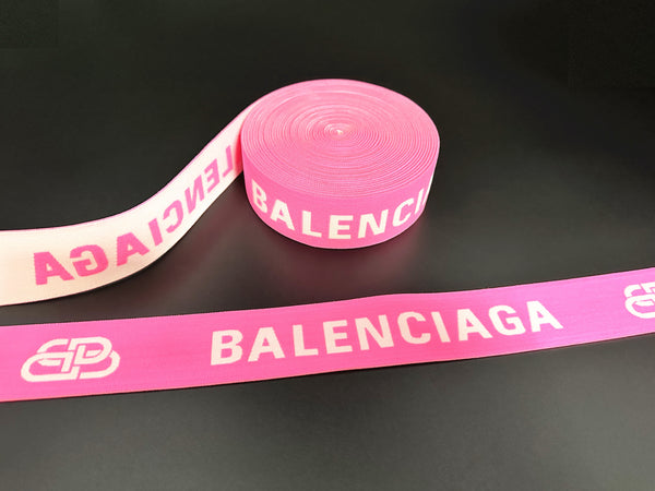 1.6inch (4cm) Neon Pink Elastic Band Fashion Jacquard Elastic Band Designer Elastic Band