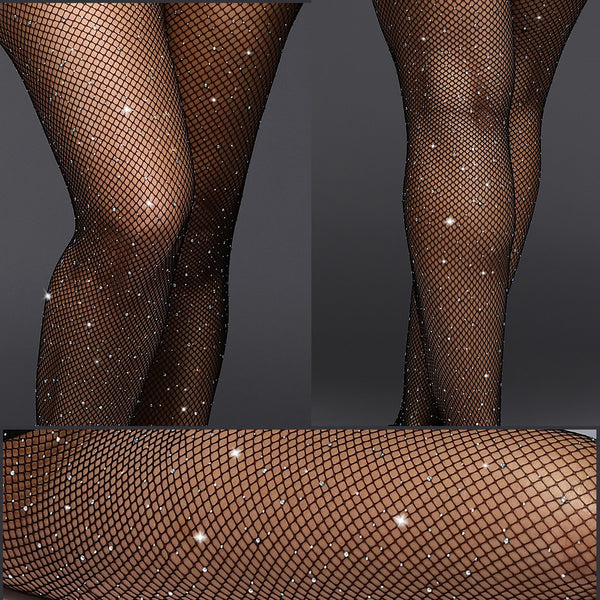 *Sexy Spandex Crystal Rhinestones Mesh Stocking #8002 (14 Colors)