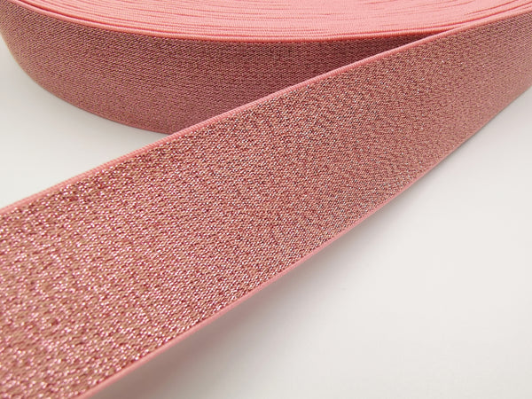 Fashion Jacquard Elastic Band Fashion Pink Metallic Elastic Band