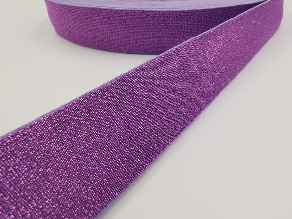 Fashion Jacquard Elastic Band Fashion Purple Metallic Elastic Band