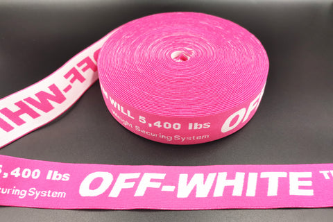 1.6inch (4cm) Fashion Jacquard Elastic Band Designer Elastic Band OFF-WHITE Elastic Band