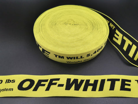 1.6inch (4cm) Fashion Jacquard Elastic Band Designer Elastic Band OFF-WHITE Elastic Band