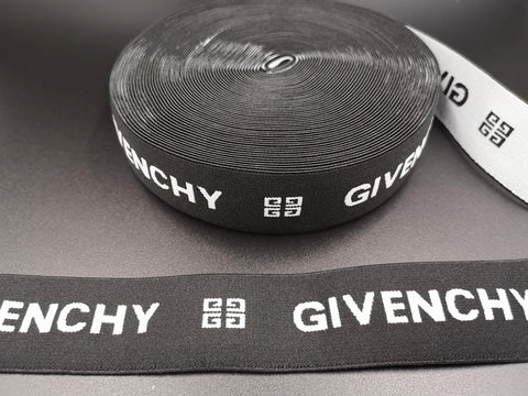 1.6inch (4cm) Fashion Jacquard Elastic Band Designer Elastic Band GIVENCHY Elastic Band