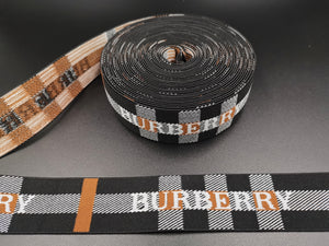 1.6inch (4cm) Fashion Jacquard Elastic Band Designer Elastic Band Burberry Elastic Band