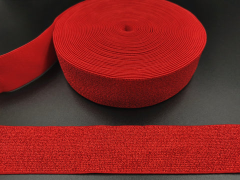 Fashion Jacquard Elastic Band Fashion Red Metallic Elastic Band