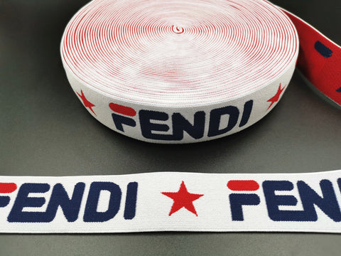 1.6inch (4cm) Fashion Jacquard Elastic Band Designer Elastic Band FENDI Elastic Band