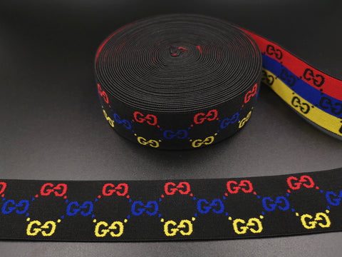 1.6inch (4cm) Fashion Jacquard Elastic Band Designer Elastic Band GG Elastic Band