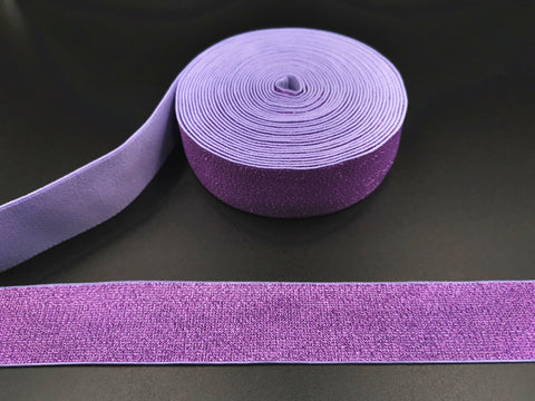 Fashion Jacquard Elastic Band Fashion Purple Metallic Elastic Band