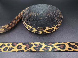 1'' (2.5cm) Fashion Leopard Jacquard Elastic Band Leopard Elastic Band