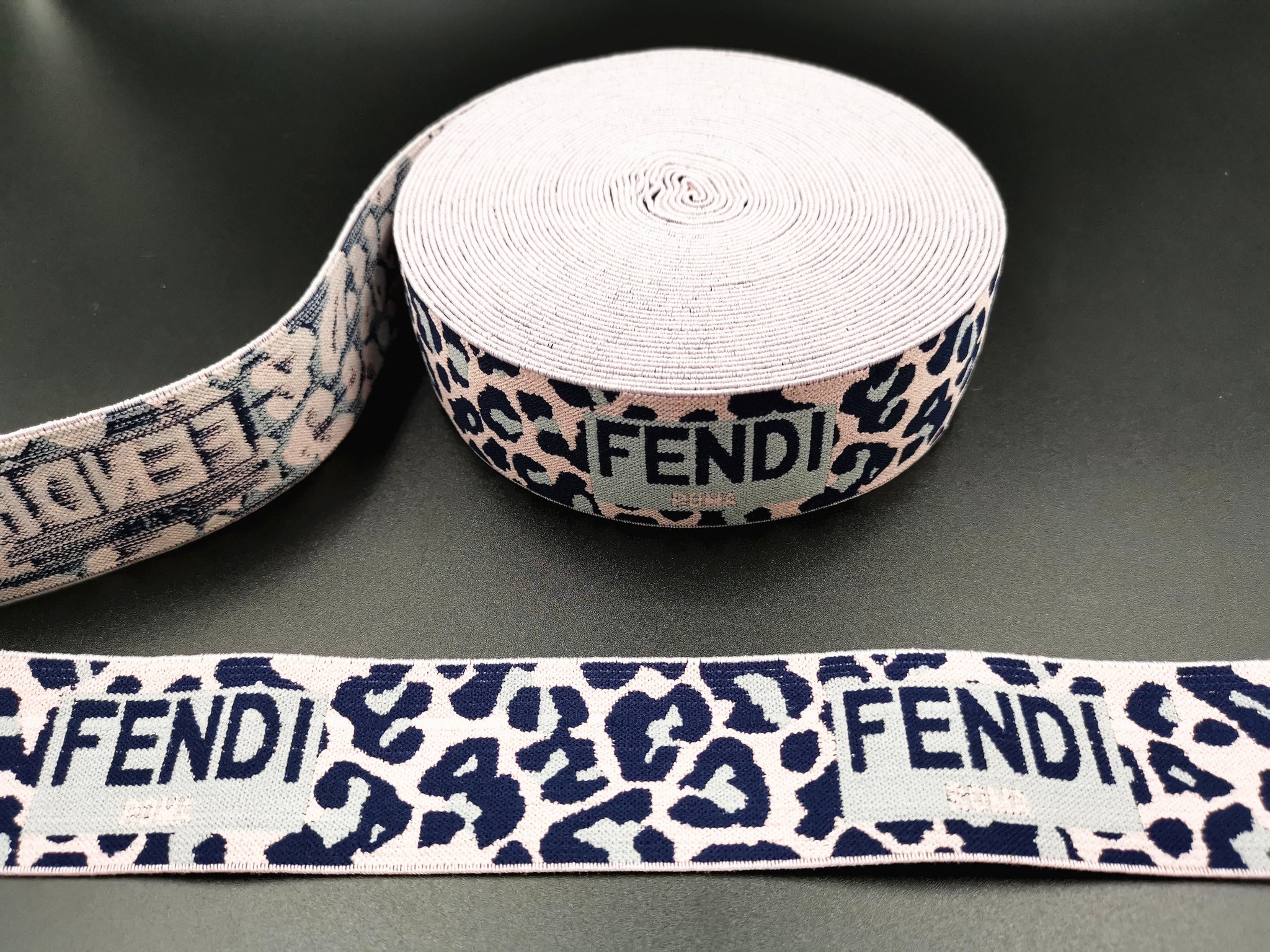 1.6inch (4cm) Fashion Jacquard Elastic Band Designer Elastic Band FENDI Elastic Band