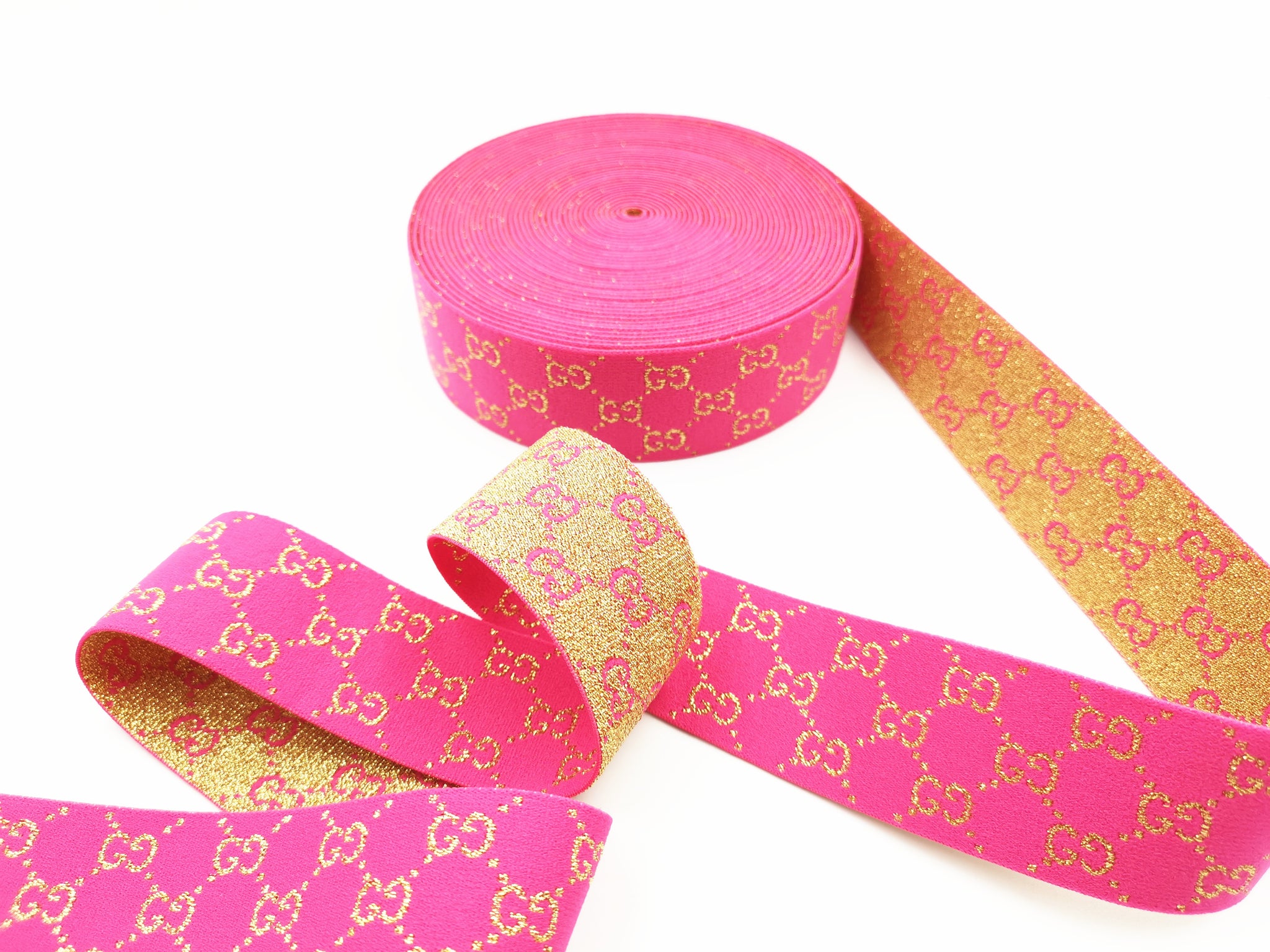 1.6inch (4cm) Fashion Jacquard Elastic Band Metallic Elastic Band Designer Elastic Band GG Elastic Band