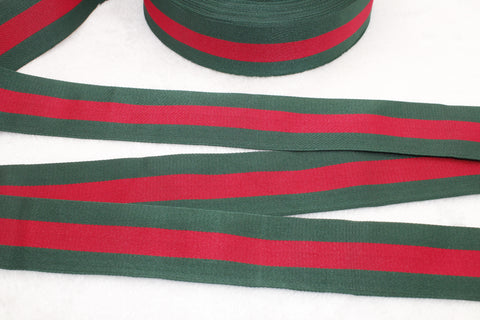 2 inches Non-Elastic Classic Ribbon Fashion Ribbon Green Red Green Ribbon